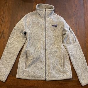 Patagonia Better Sweater Full Zip Fleece Jacket Women's Sz Small Birch White